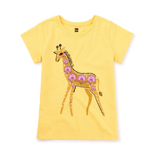 Load image into Gallery viewer, Tea Floral Giraffe Graphic Tee