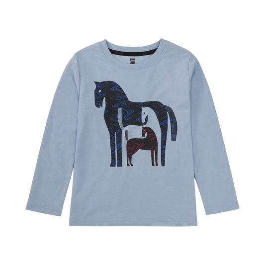 Tea Marbled Horses Graphic Tee