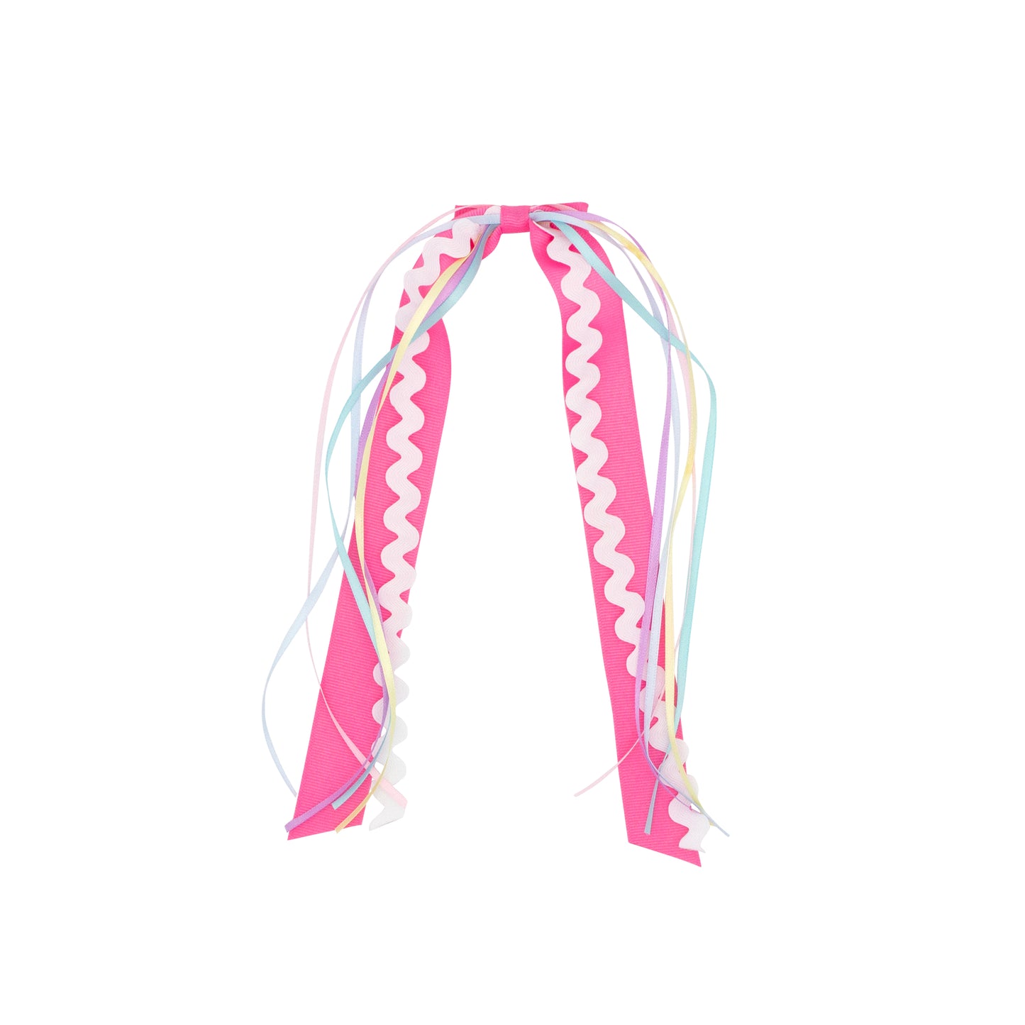 Wee Ones Ric-Rac with Grosgrain and Satin Streamers on a Hair Clip