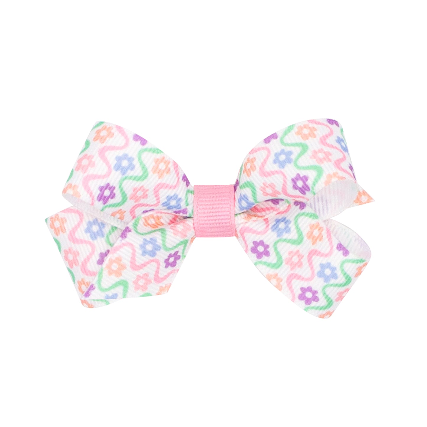 Wee Ones Mini Easter Print Grosgrain Hair Bow