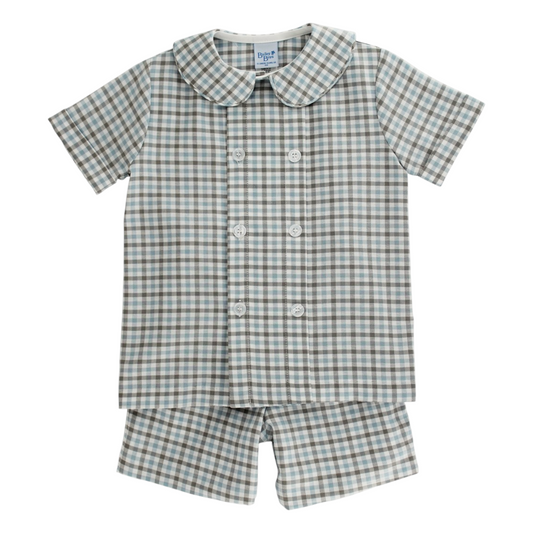 Bailey Boys Pigeon Plaid Dressy Short Set
