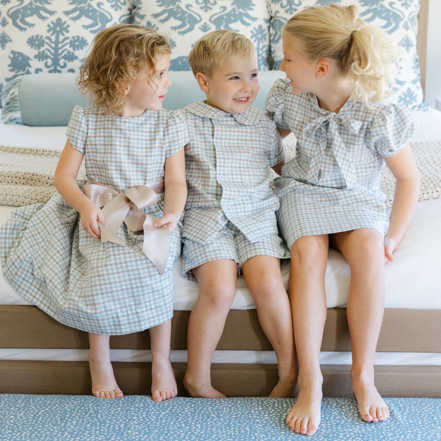 Bailey Boys Pigeon Plaid Dressy Short Set