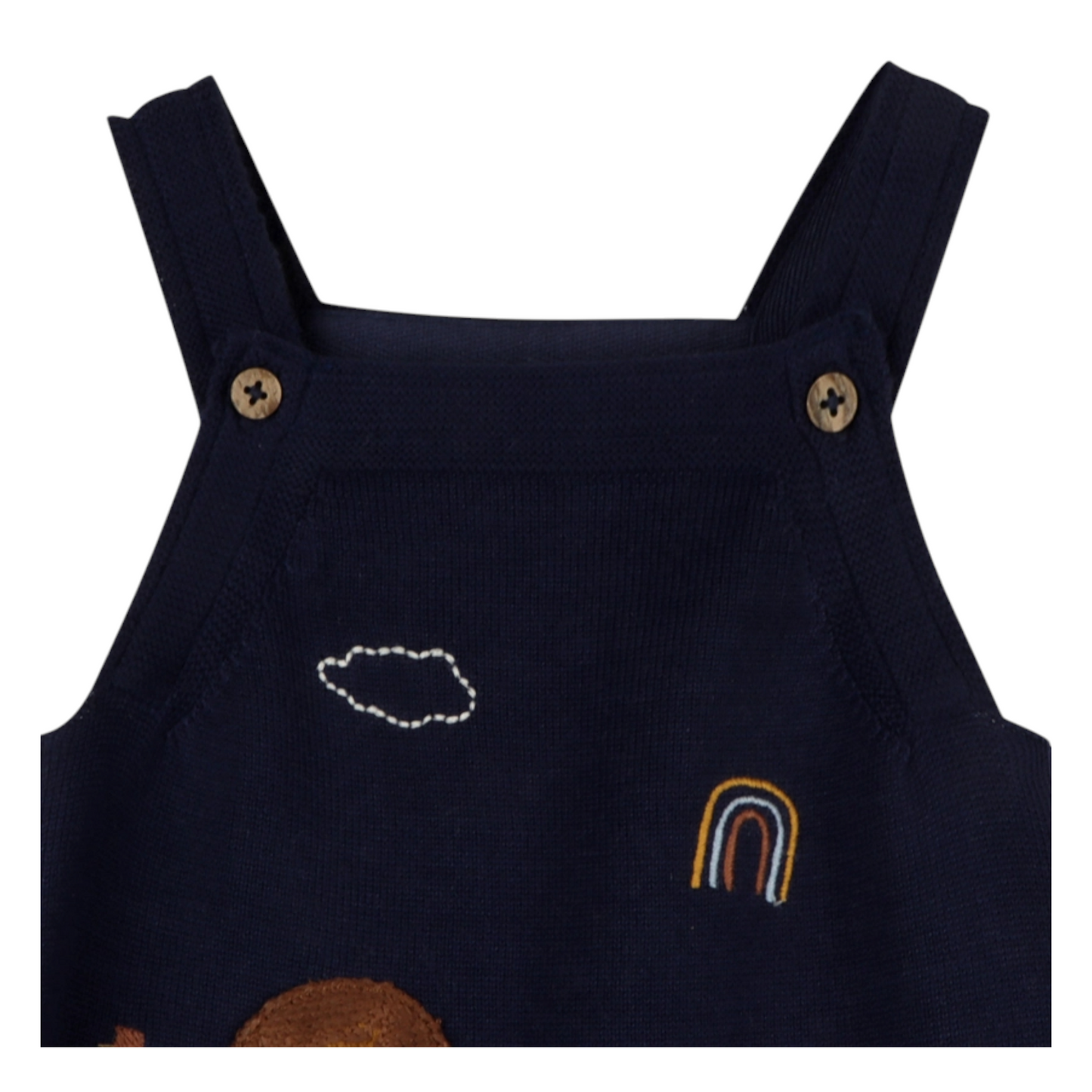 Viverano Organics Elephant Zebra Applique Baby Overall Set