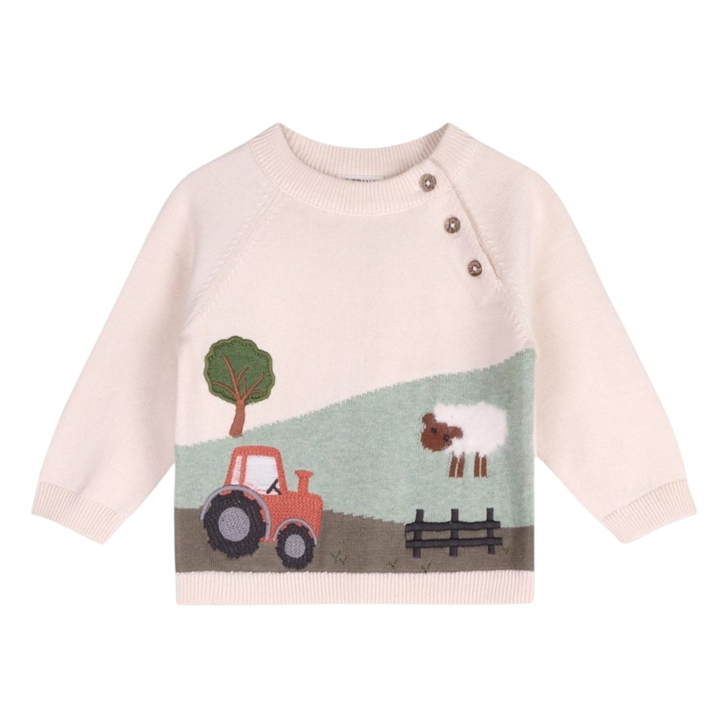 Viverano Organics Farm Sheep Knit Jacquard Sweater