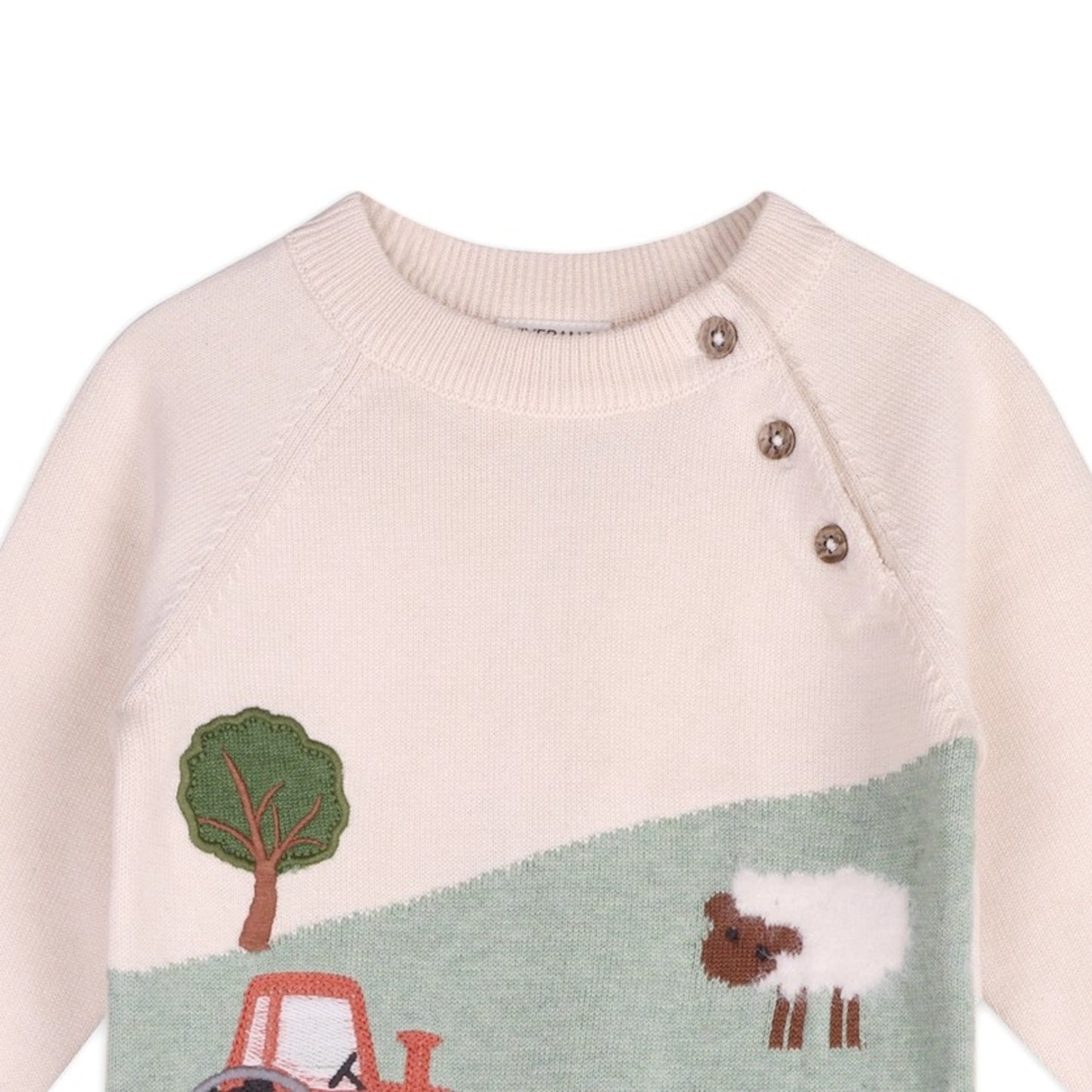 Viverano Organics Farm Sheep Knit Jacquard Sweater