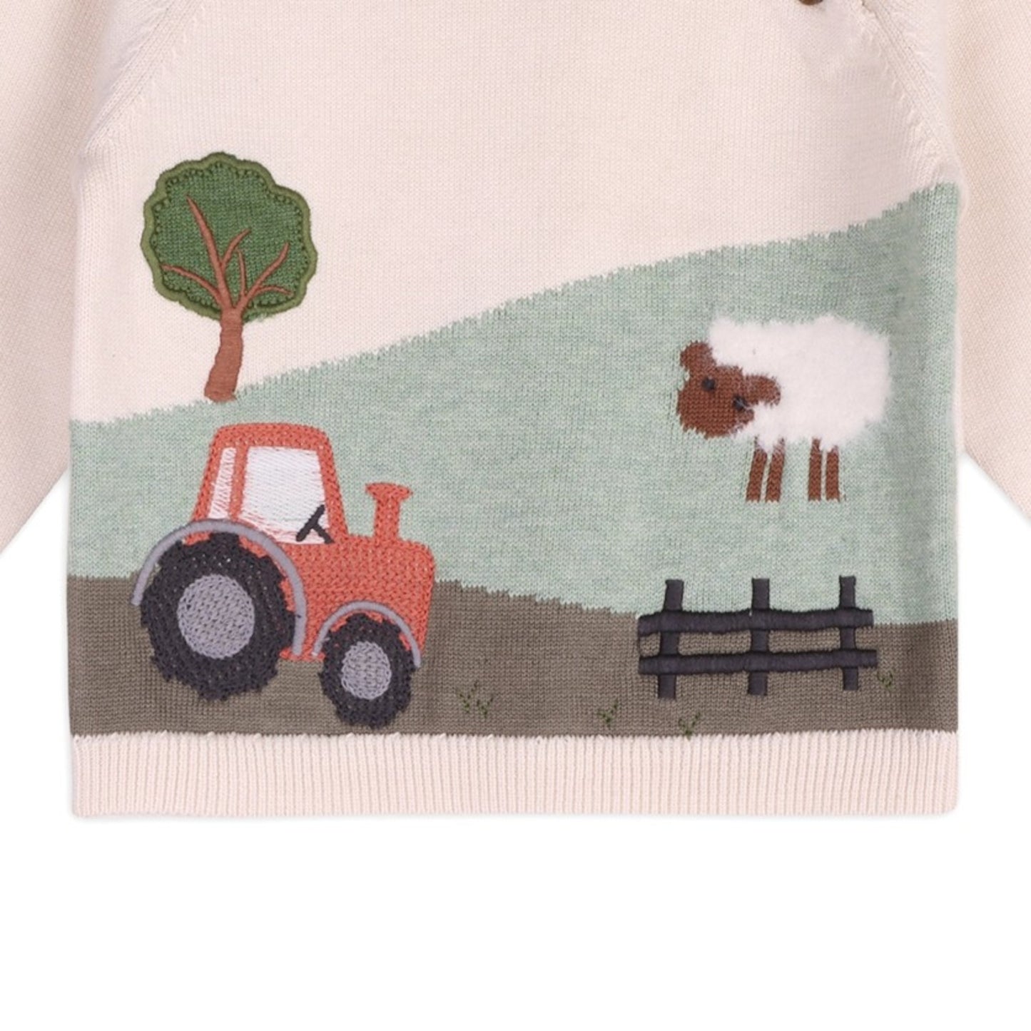 Viverano Organics Farm Sheep Knit Jacquard Sweater