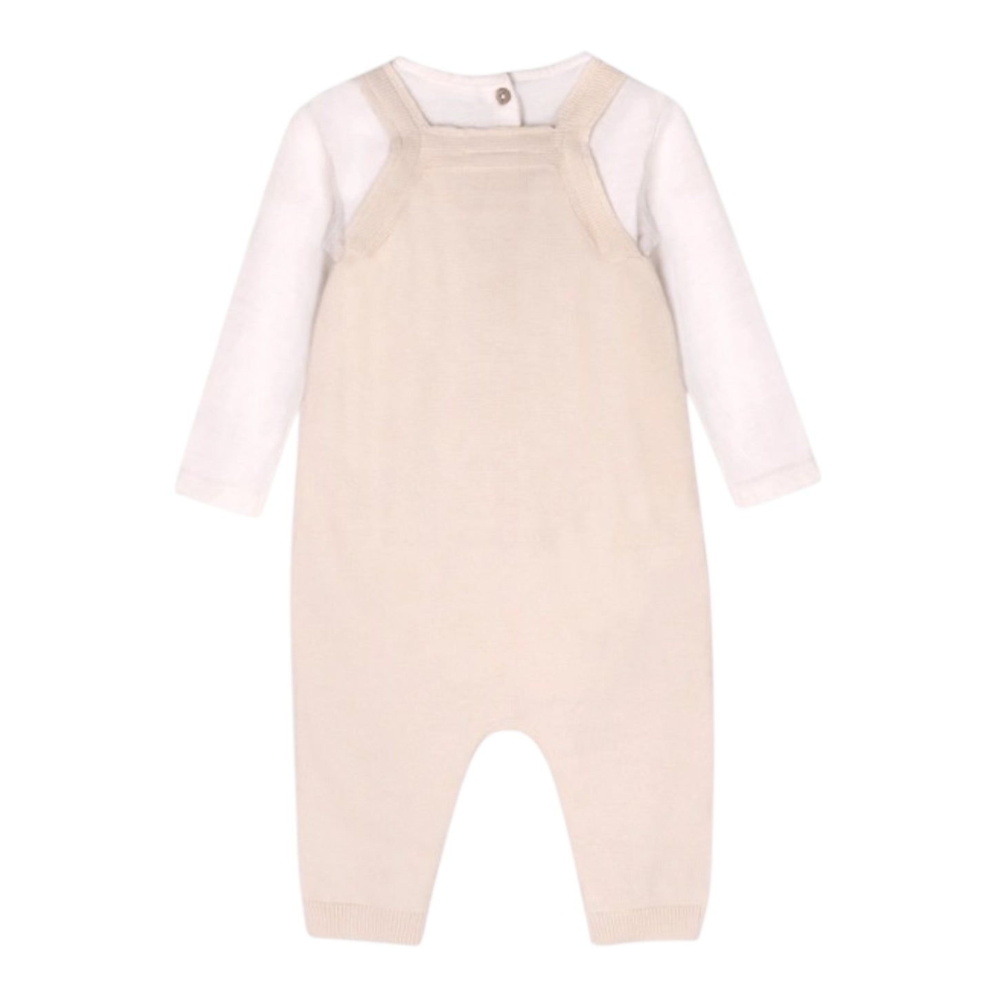 Viverano Organics Animal Safari Car Embroidered Baby Knit Overall Set