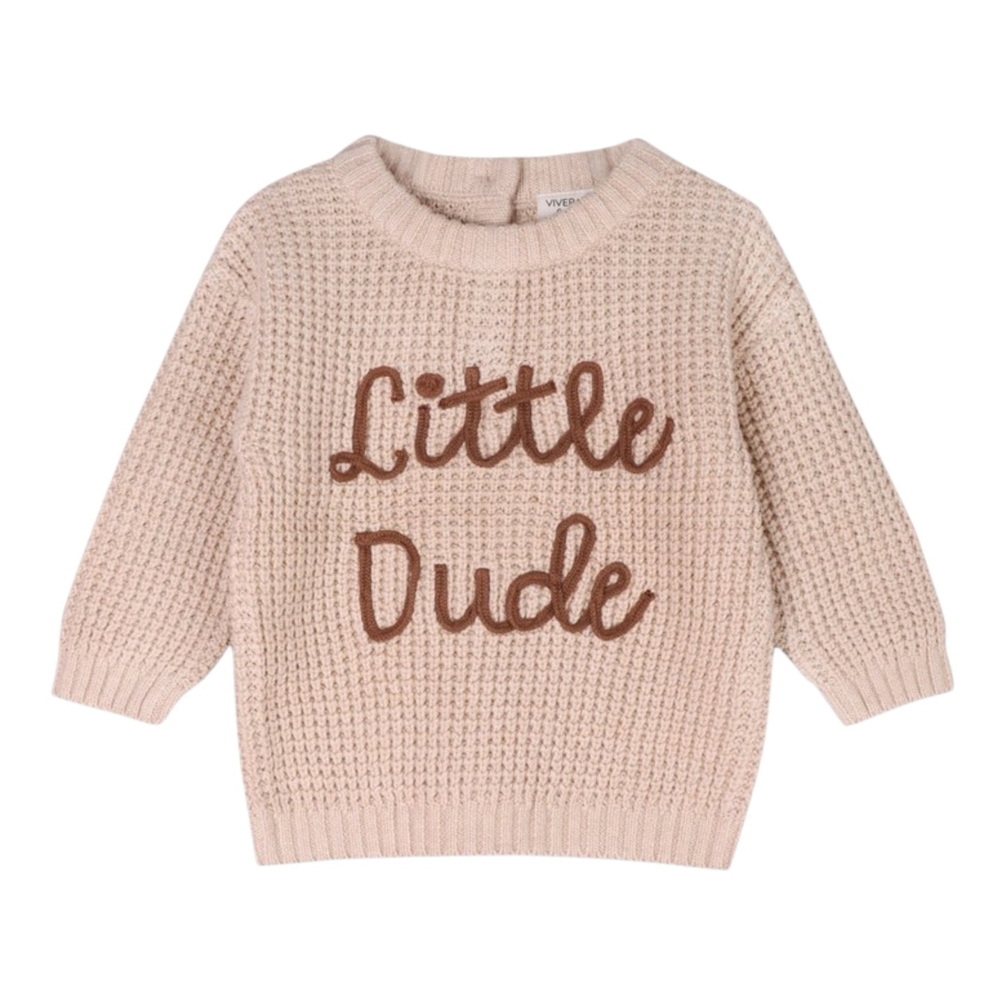 Viverano Organics Little Dude Embroidered Knit Sweater