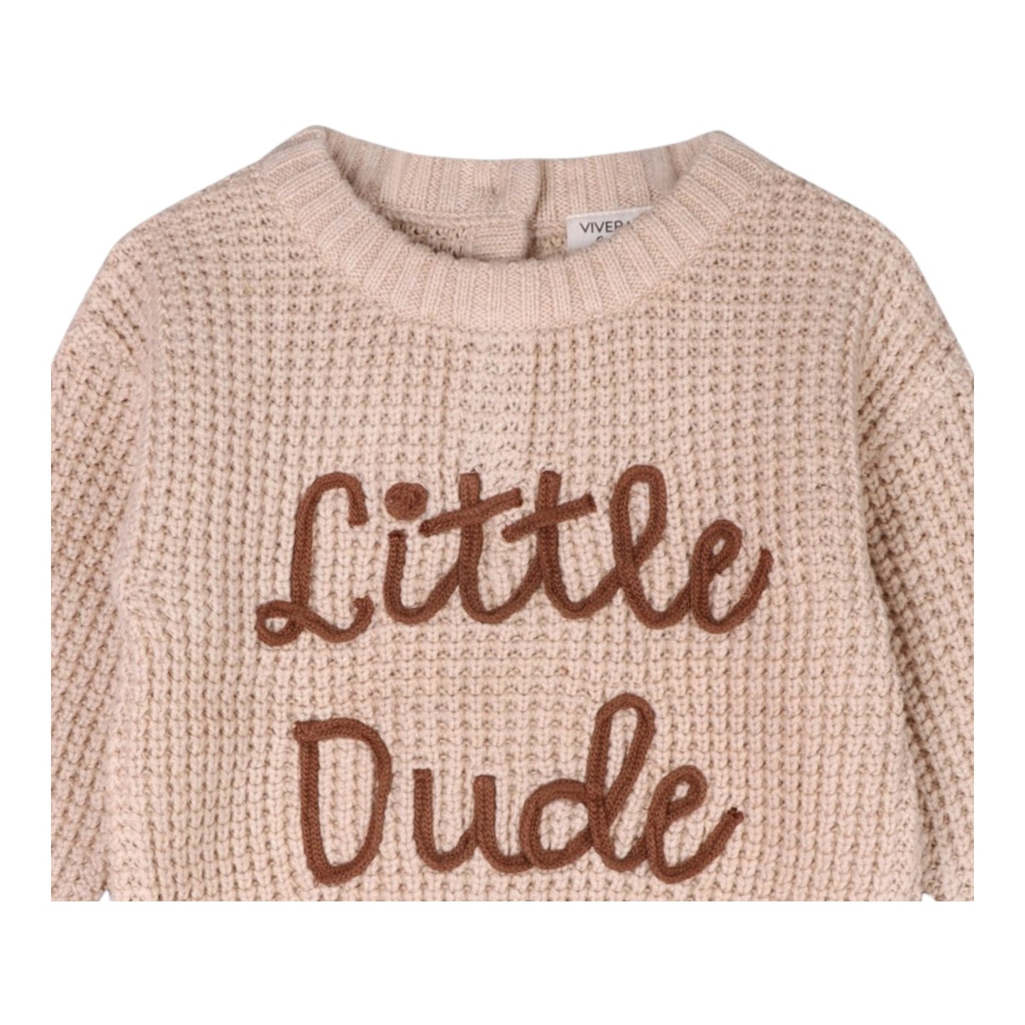 Viverano Organics Little Dude Embroidered Knit Sweater