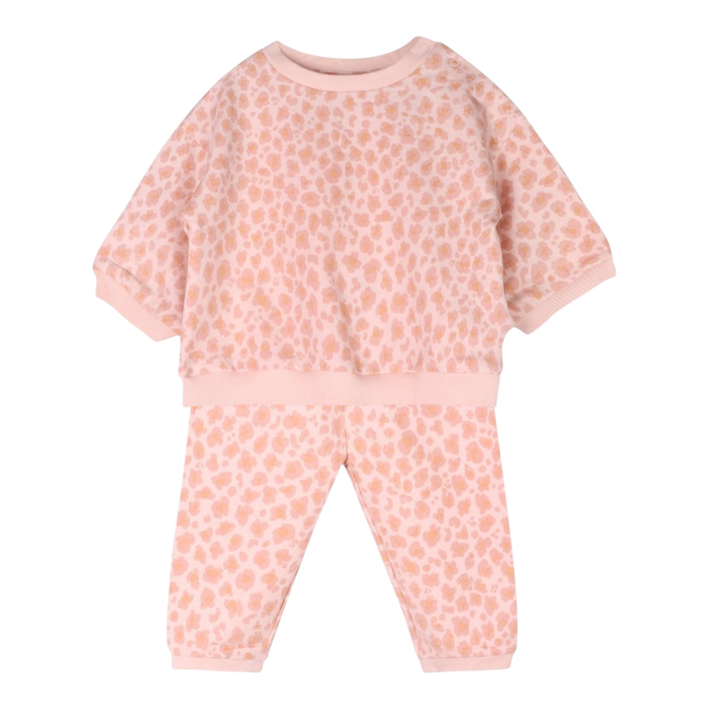 Viverano Organics Leopard Baby Sweatshirt & Jogger Set