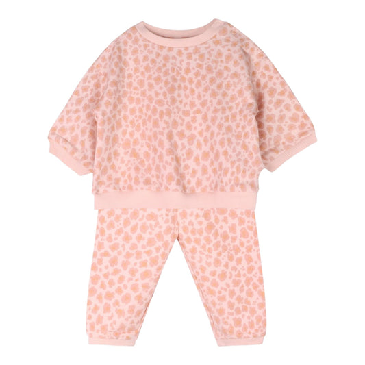 Viverano Organics Leopard Baby Sweatshirt & Jogger Set