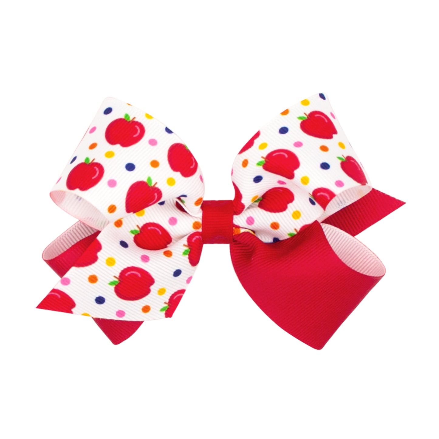 Wee Ones Medium Back to School Colorblock Hair Bow