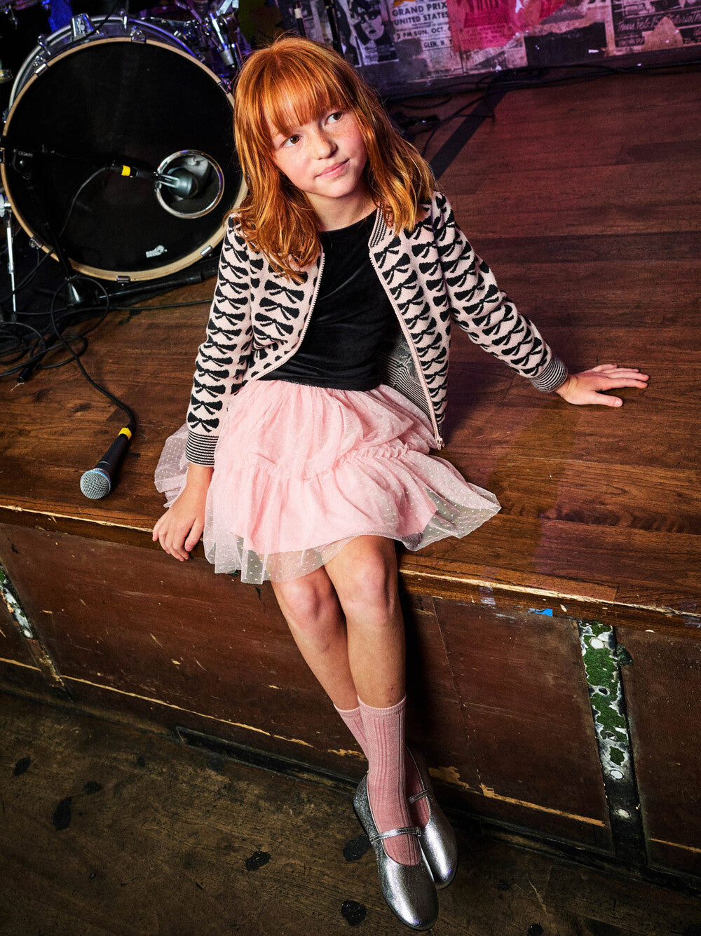 Tea Zip Up Bow Cardigan