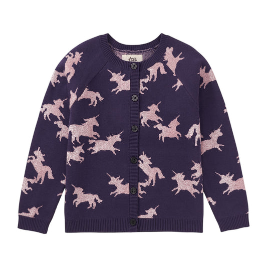 Tea Sparkly Unicorn Cardigan