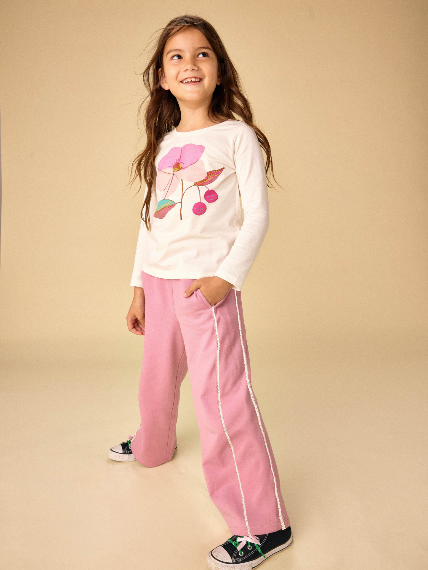 Tea Cherry Blossom Graphic T-Shirt