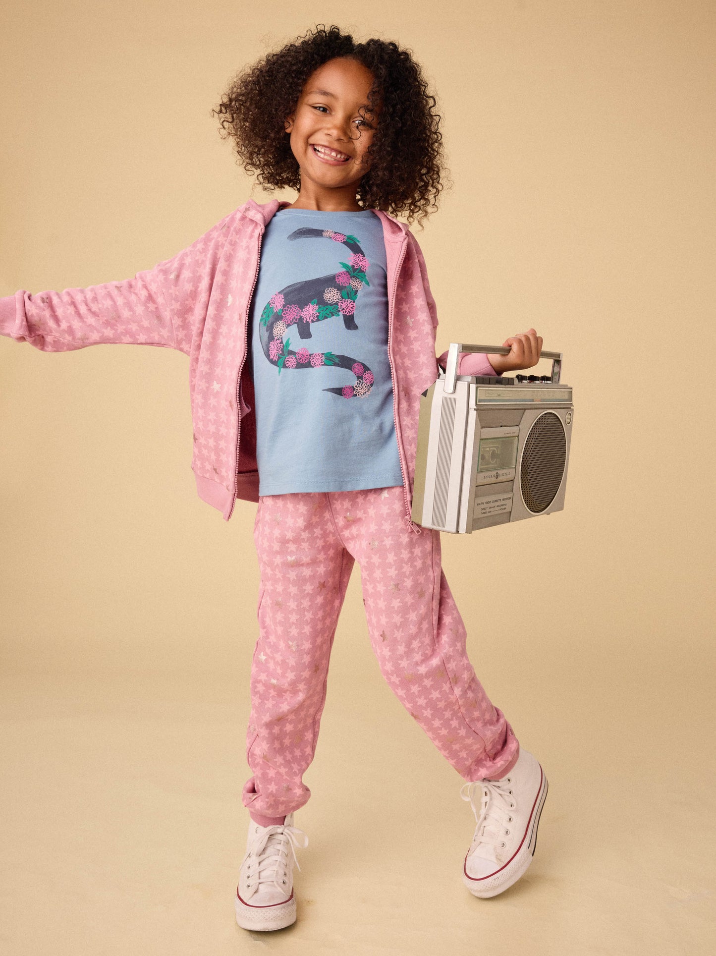 Tea Dino Bouquet Graphic T-Shirt