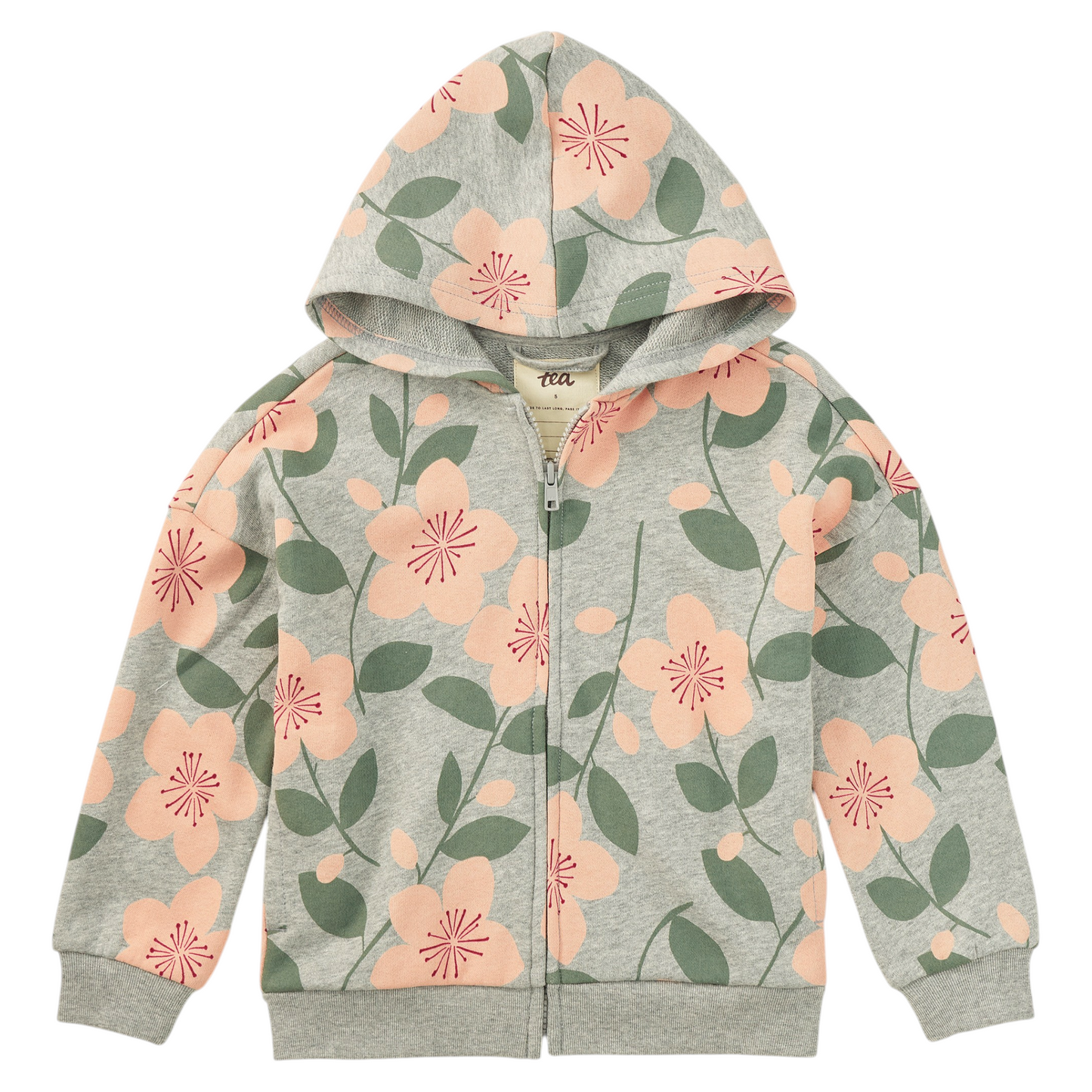 Tea Plum Blossom Easy Fit Hoodie