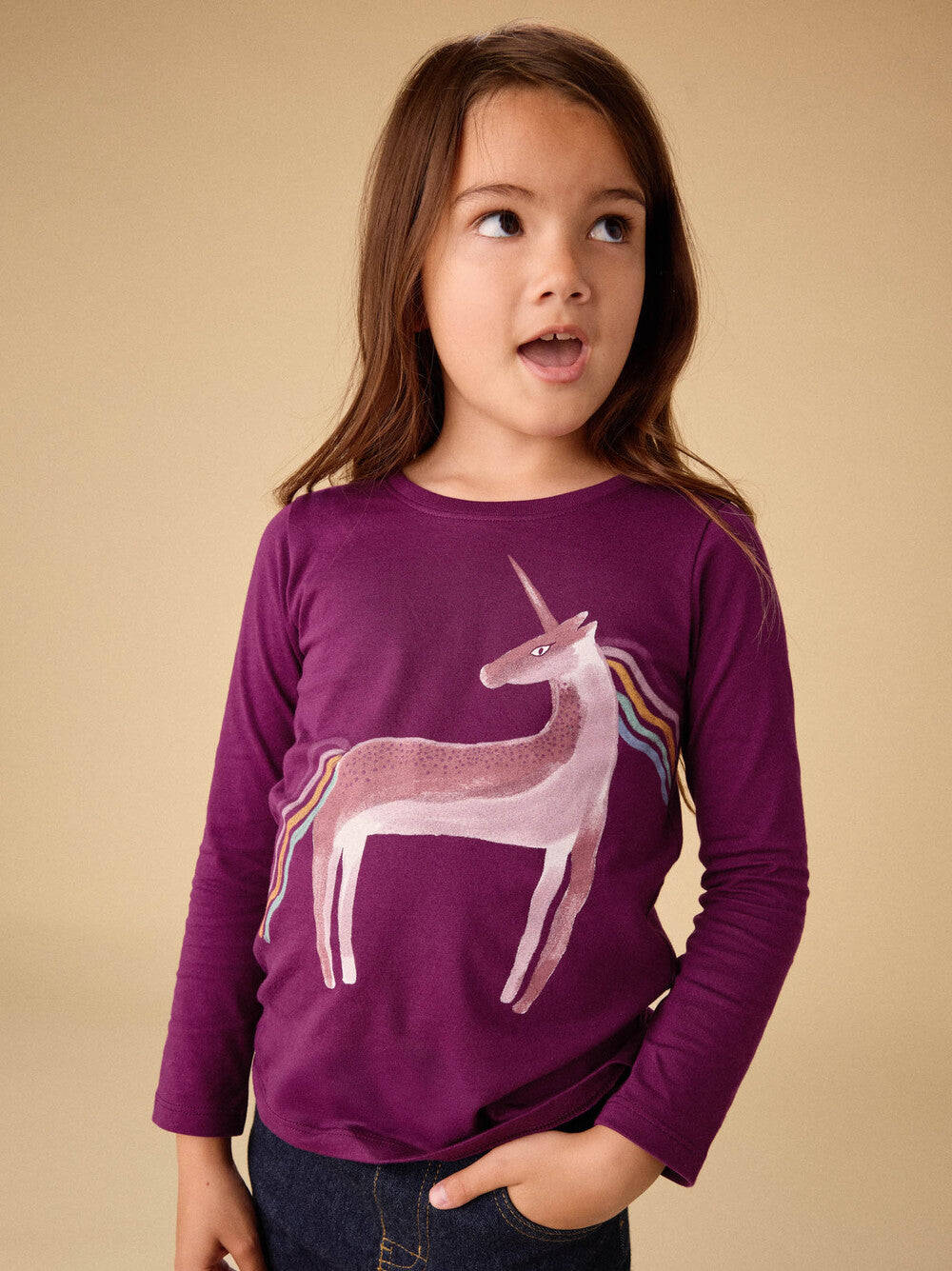 Tea Rainbow Unicorn Graphic T-Shirt