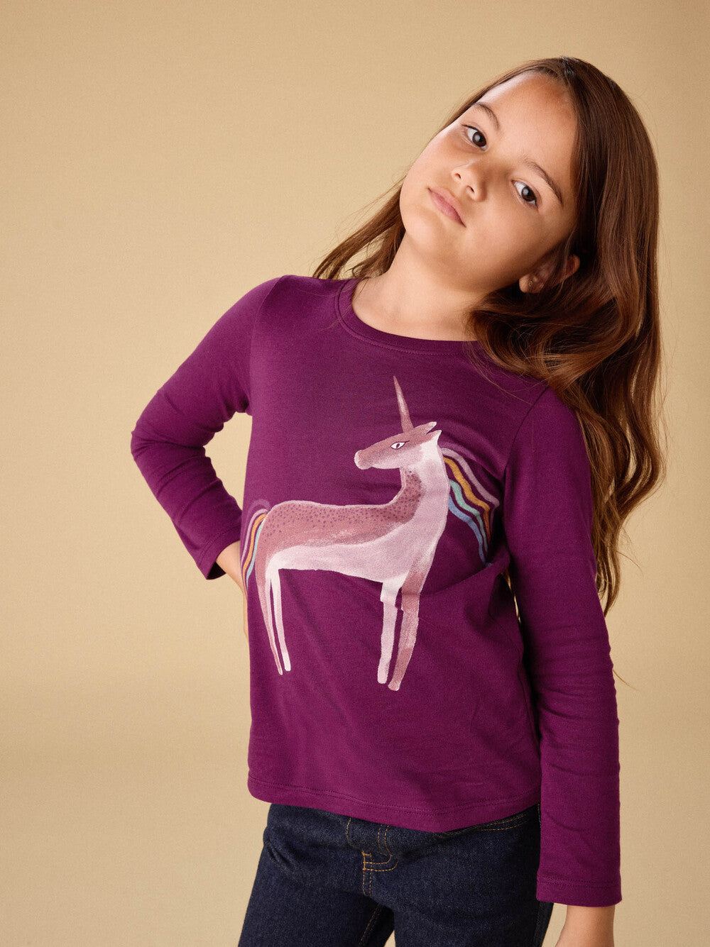 Tea Rainbow Unicorn Graphic T-Shirt