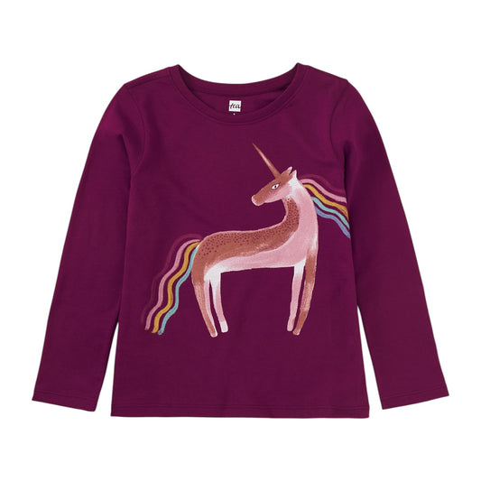 Tea Rainbow Unicorn Graphic T-Shirt
