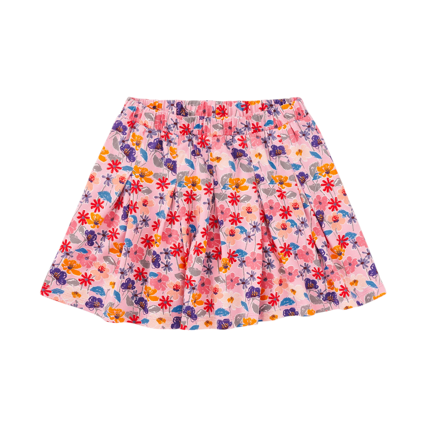 Tea Pleated Jersey Skirt