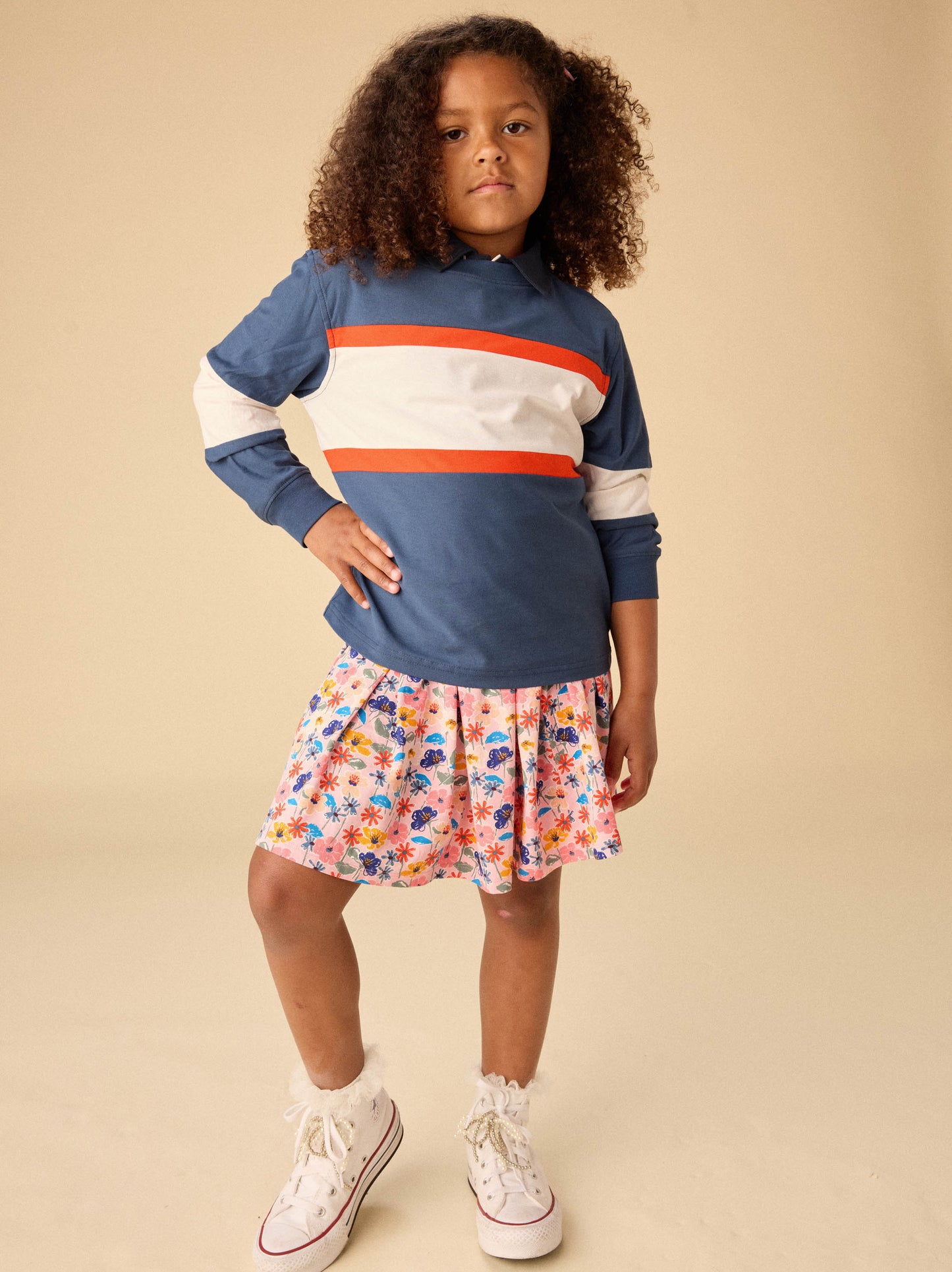 Tea Pleated Jersey Skirt