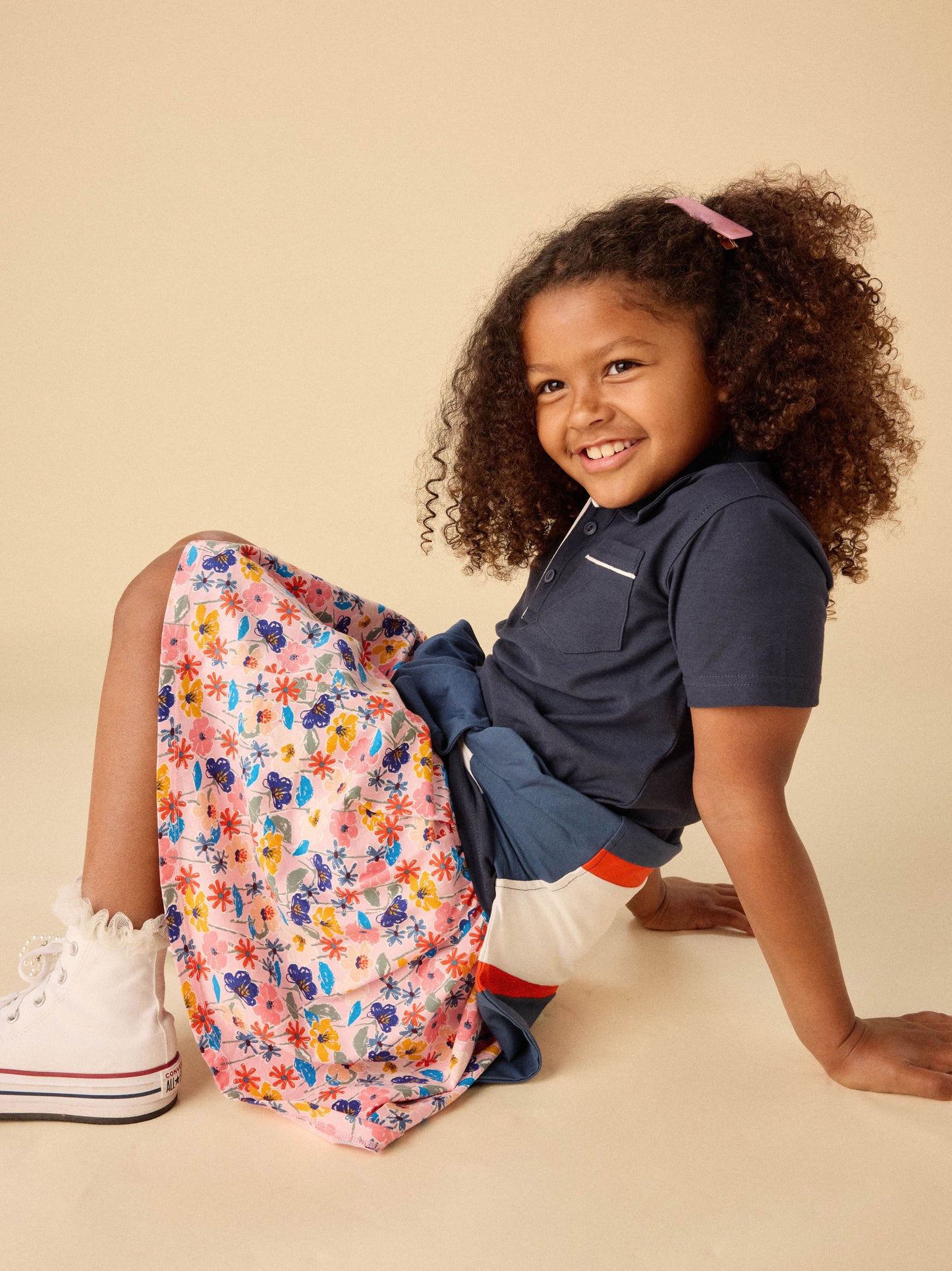 Tea Pleated Jersey Skirt