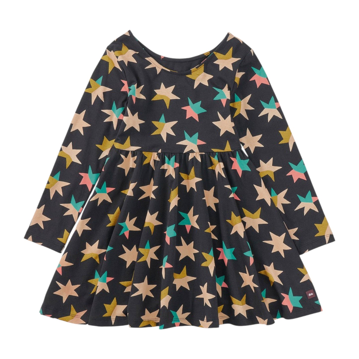 Tea Colorblock Metallic Stars Ballet Dress
