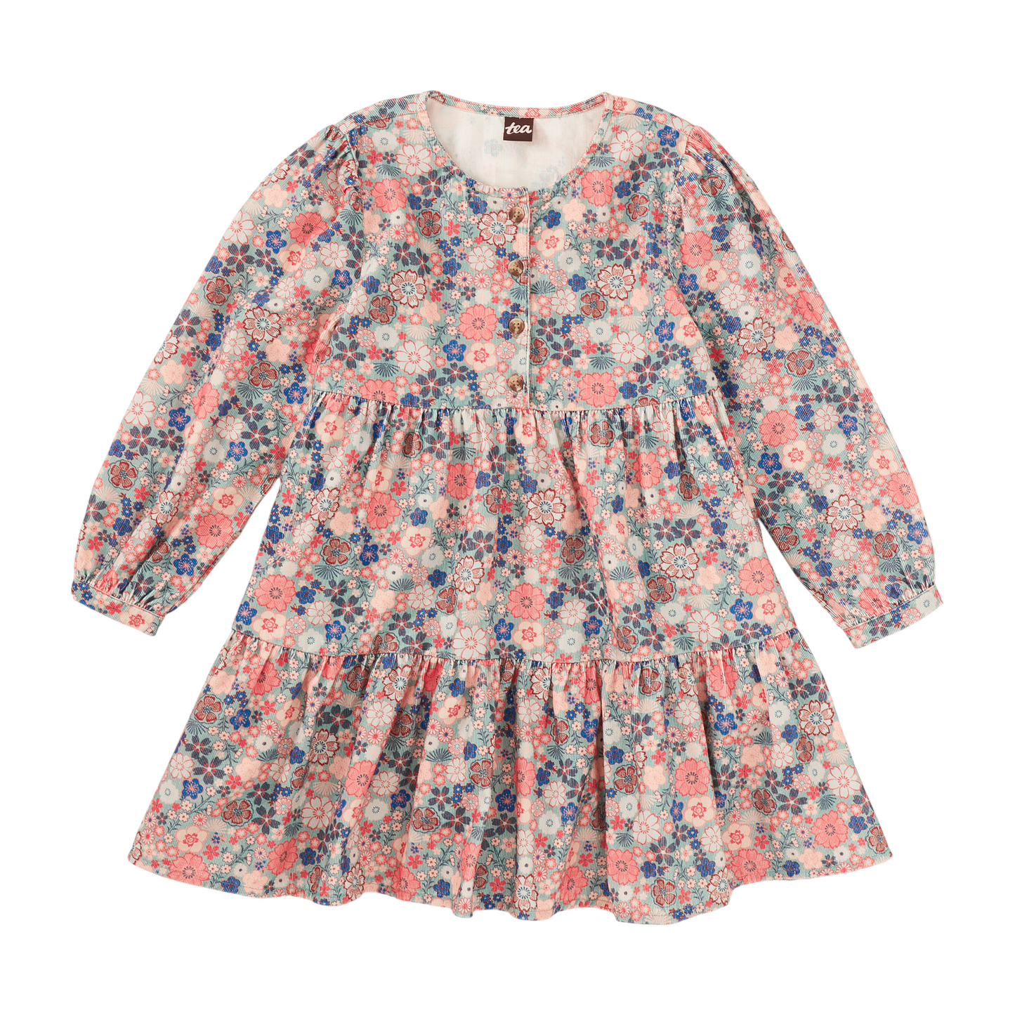 Tea Corduroy Henley Shirtdress