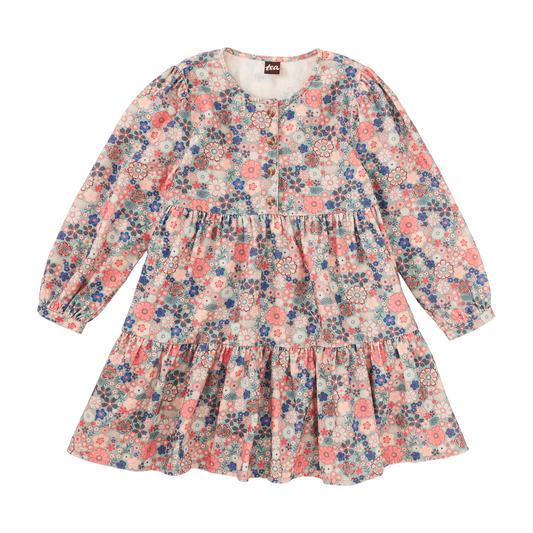 Tea Corduroy Henley Shirtdress