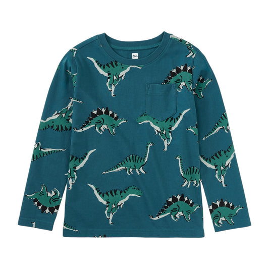 Tea Dynamic Dinos Printed Pocket Tee