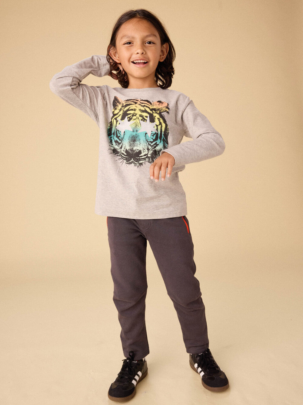 Tea Star Foil Tiger Graphic T-Shirt