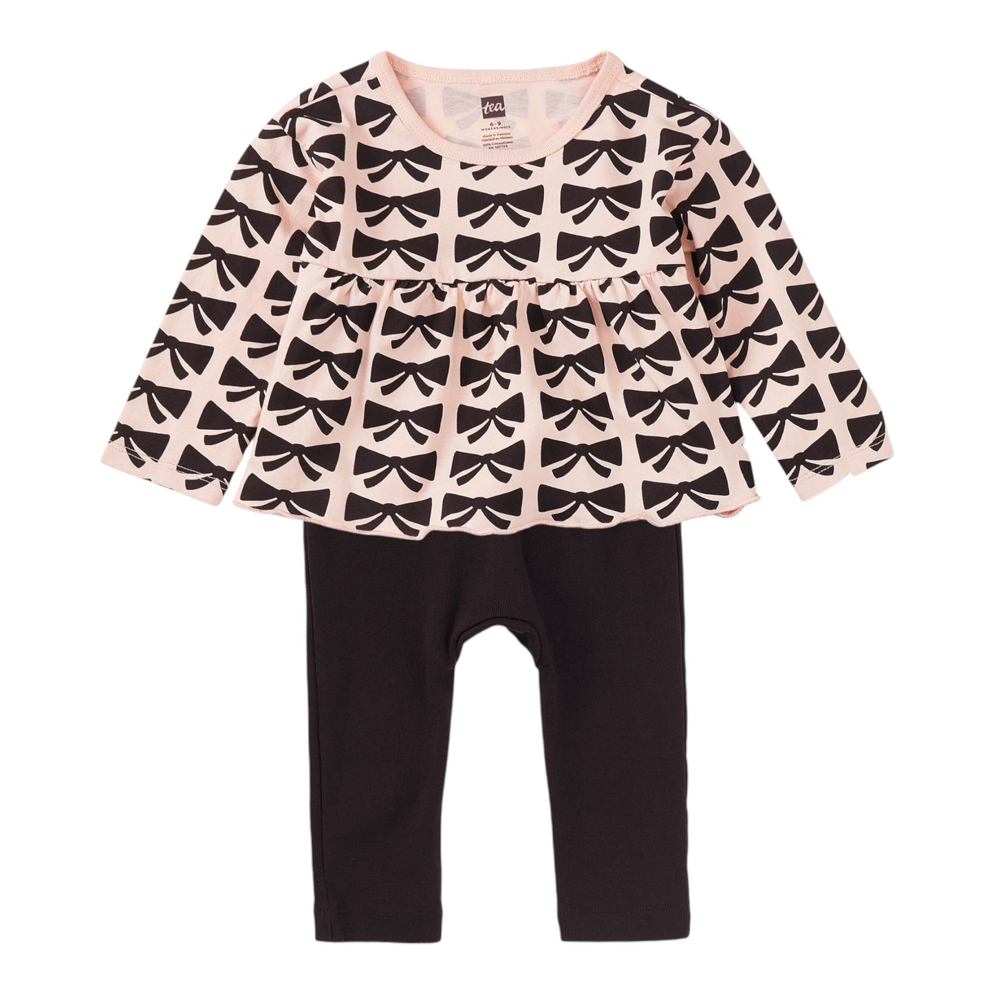 Tea Bow Peplum Pants Set