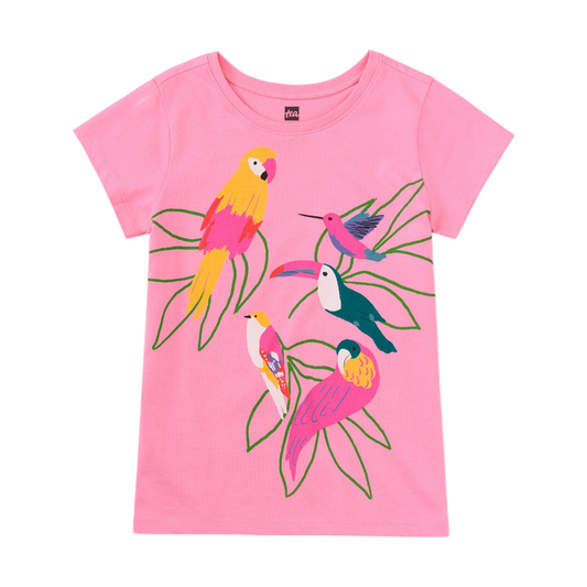 Tea Tropical Birds Graphic T-shirt