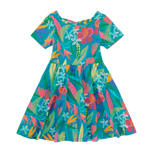 Tea Tropical Floral Burst Ballet Dress