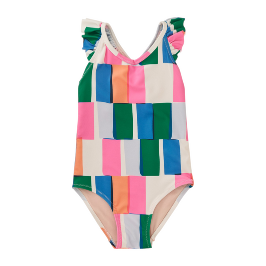 Tea Ruffle One-Piece Swimsuit