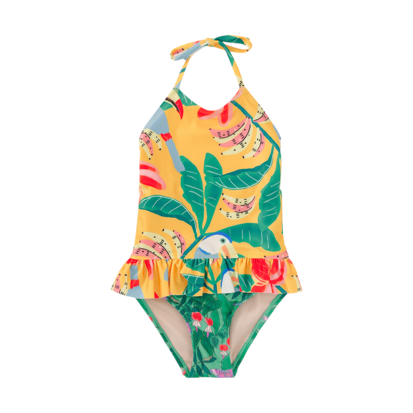 Tea Peplum One-Piece Swimsuit