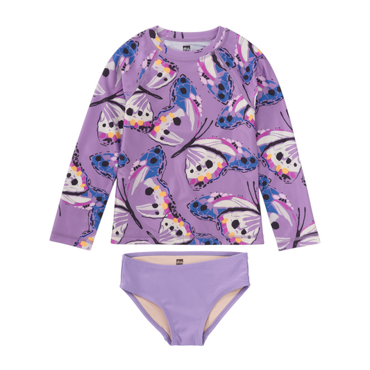 Tea Carnival Butterfly Rash Guard Set