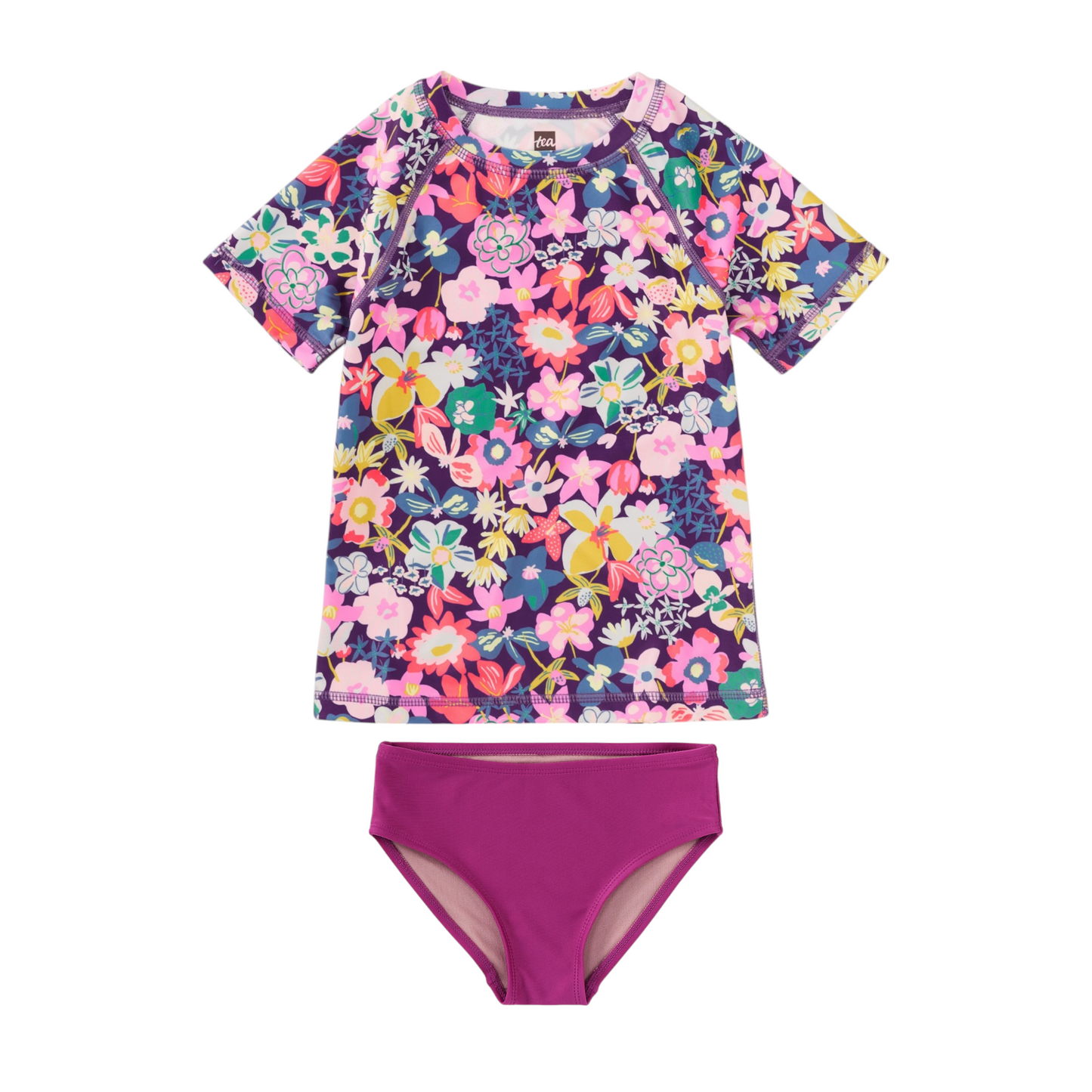 Tea Caribbean Wildflowers Rash Guard Set