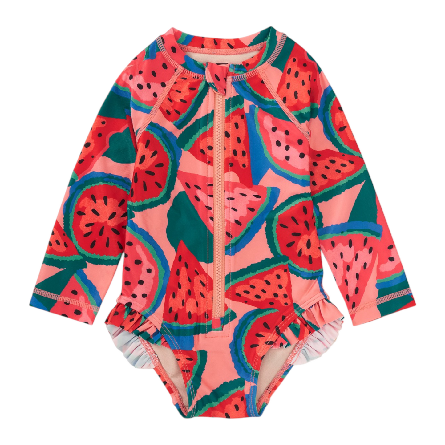 Tea Wiggly Watermelons Rash Guard Baby Swimsuit