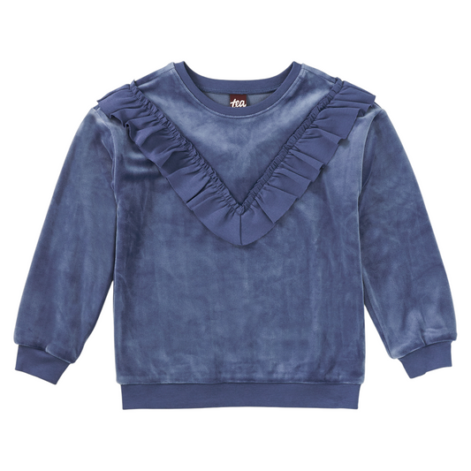 Tea Collection Velour Ruffle Tunic Top