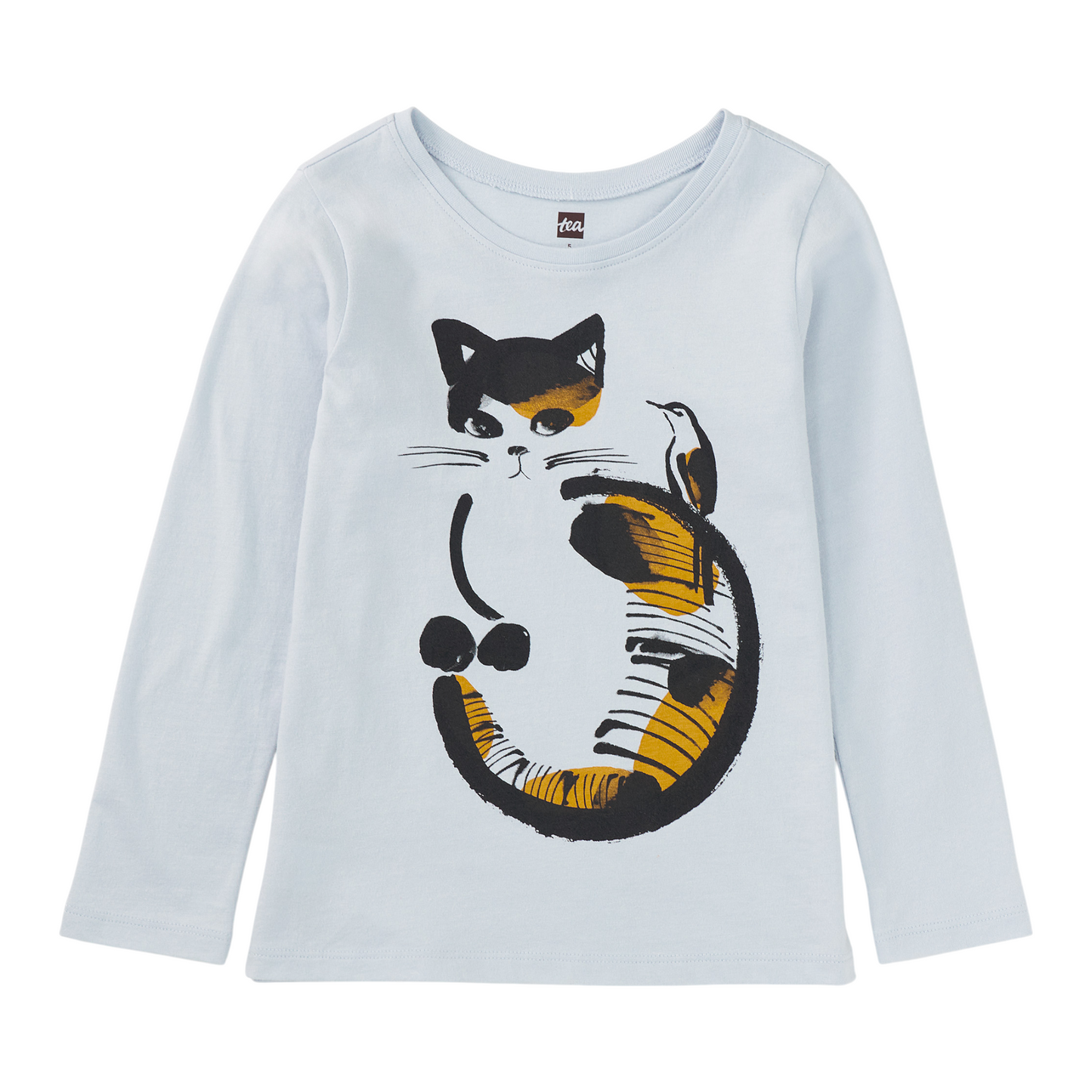 Tea Collection Ink Wash Kitty T-Shirt