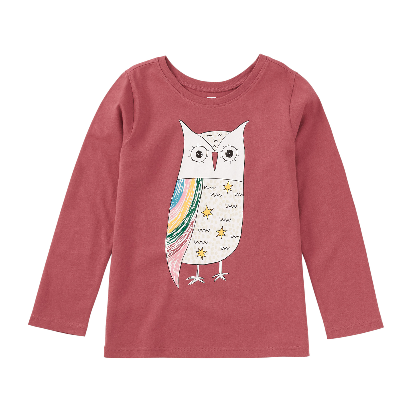 Tea Rainbow Eagle Owl Graphic T-Shirt