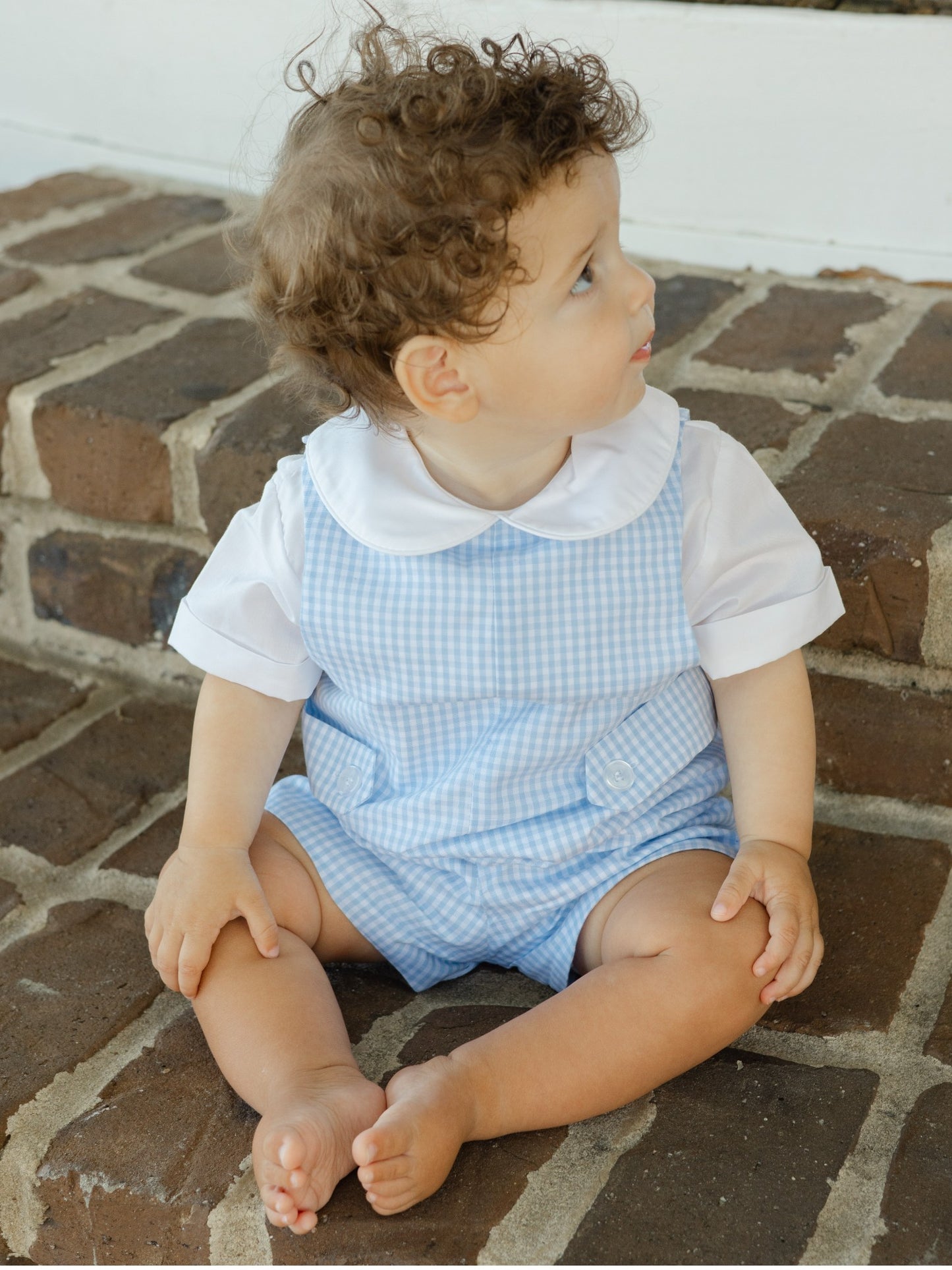 Bailey Boys Check John John Short with Tabs