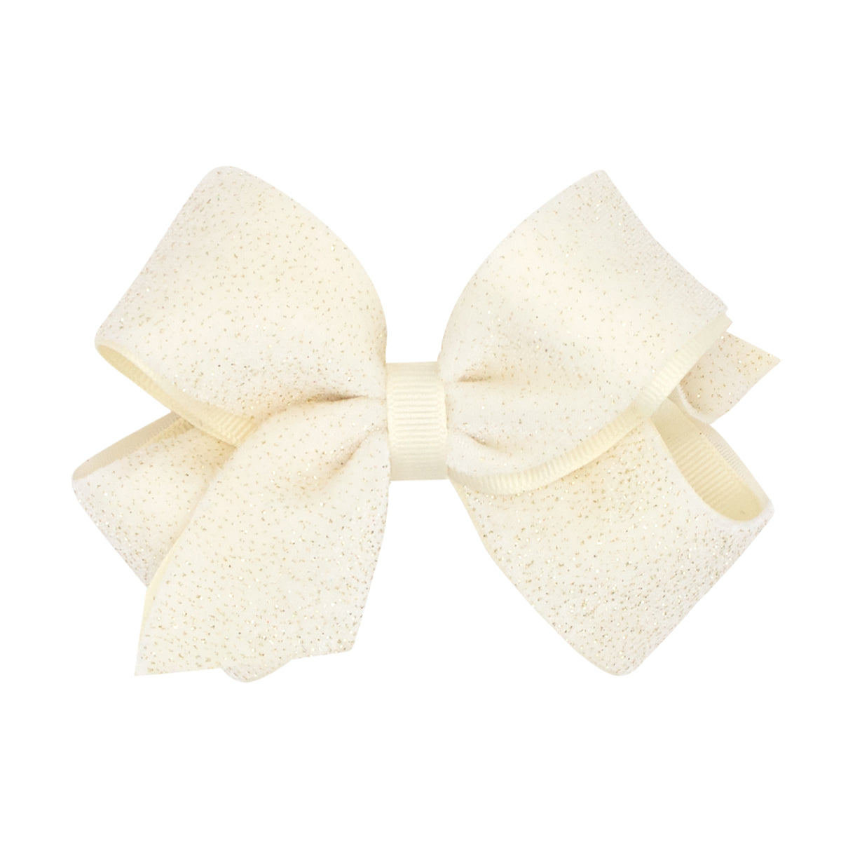 Wee Ones Medium Sparkle Velvet and Grosgrain Underlay Hair Bow