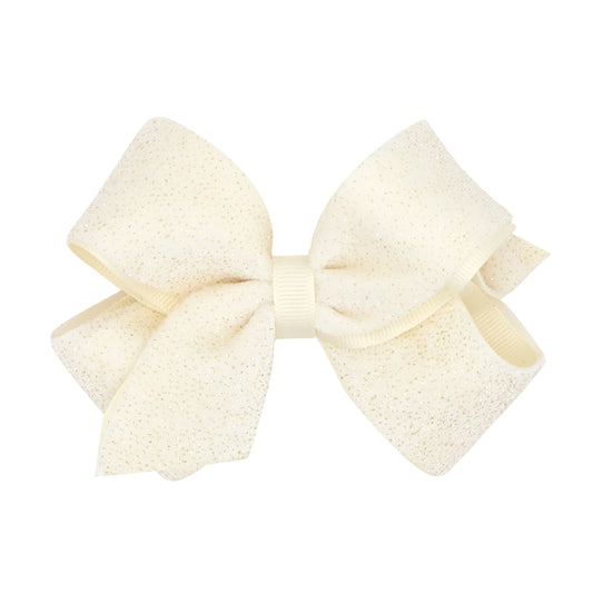 Wee Ones Medium Sparkle Velvet and Grosgrain Underlay Hair Bow