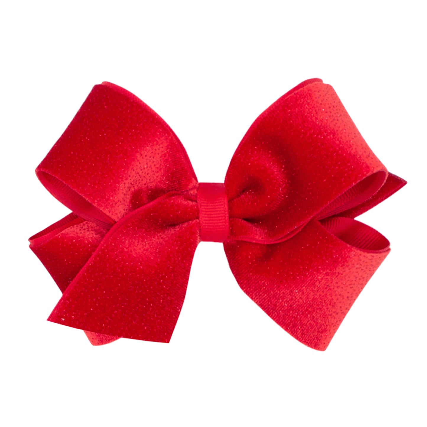 Wee Ones Medium Sparkle Velvet and Grosgrain Underlay Hair Bow