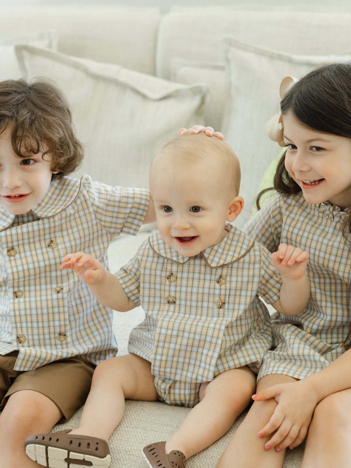 Bailey Boys Pecan Plaid with Bison Dressy Bubble