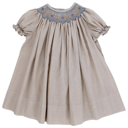 Bailey Boys Check with Floral Bishop Dress