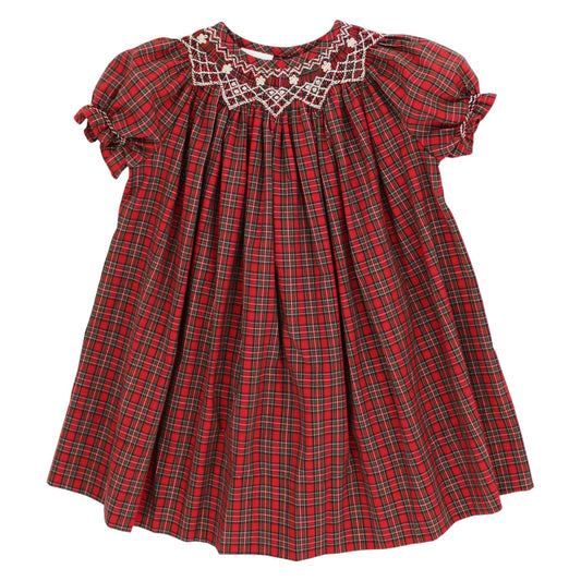 Bailey Boys Tartan Geometric Bishop Dress